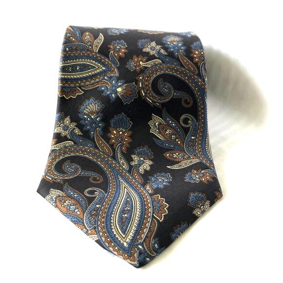 Ketch Men Tie Paisley Print Necktie Silk Classics - Picture 1 of 6